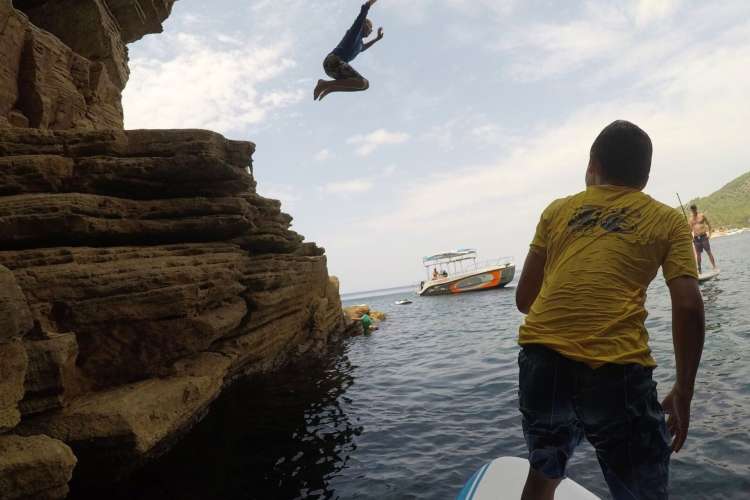 Jumping-into-the-sea-Ibiza