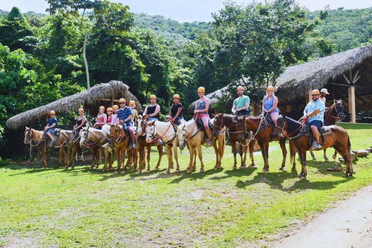 Group-on-Horses-Hacienda-Park-Punta-Cana