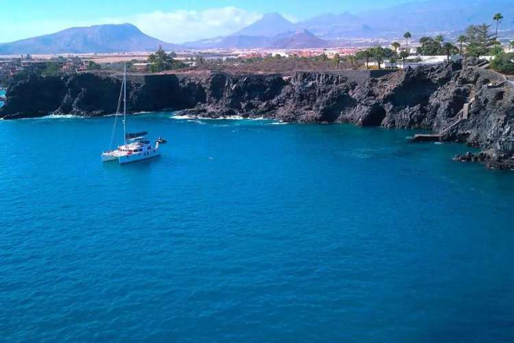 Panoramic-view-of-Tenerife-catamaran