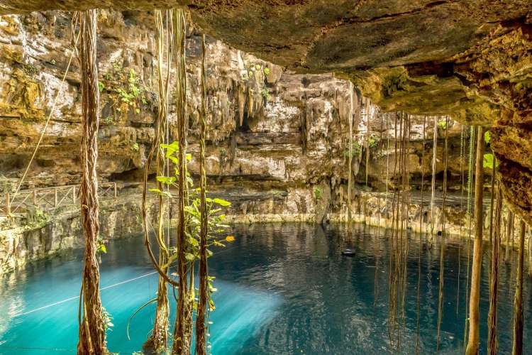 Swim-in-a-cenote-of-the-Maya-community