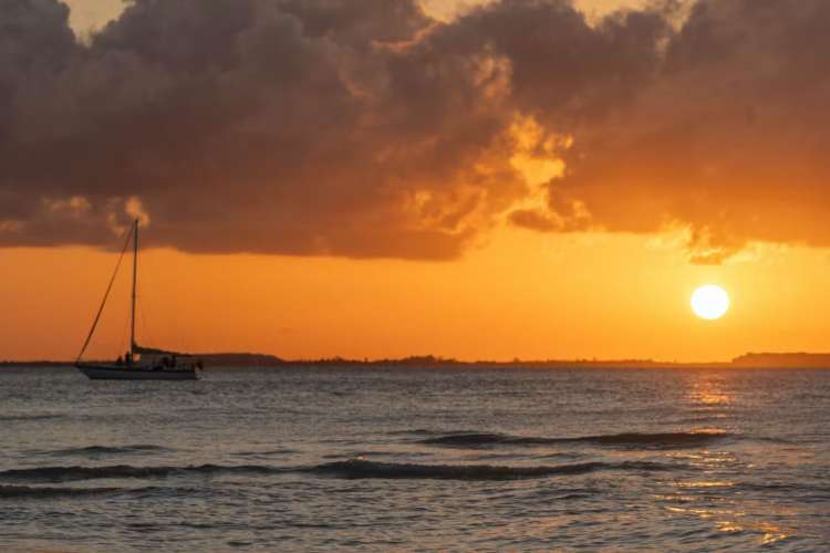 Sunset-on-a-luxury-catamaran-in-the-Caribbean
