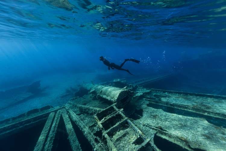 Schiffswrack-in-den-Gewässern-von-Cancún