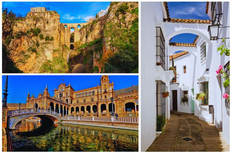 Visit-three-cities-in-one-day:Ronda-White-Village-and-Seville