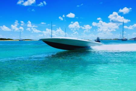 Boote-auf-dem-Sand-Punta-Cana